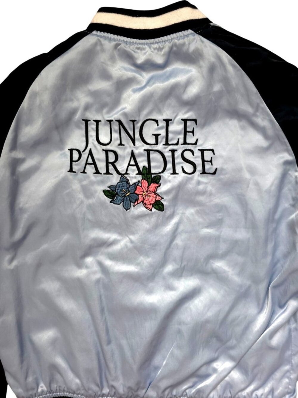 Guess Shirley Reversible Embroidered Tiger & Flamingo Satin Bomber Jacket Sz M - Picture 12 of 14